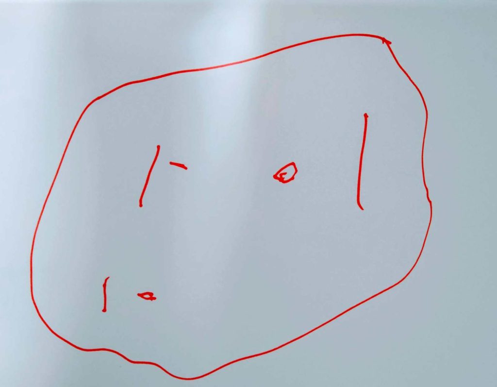 3歳の娘が描いた人の顔の絵