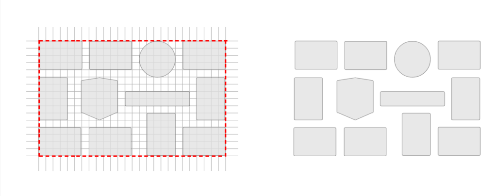 ブリキ看板の配置において、不規則な形のブリキ看板はこのようにして配置をする